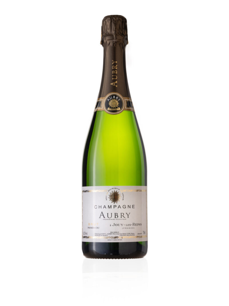 Photo d'une bouteille de champagne Aubry Brut